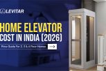 Modern home elevator installed in an Indian house with the latest 2026 home lift cost and pricing guide